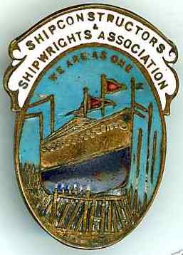 Badge of the Ship Constructors and Shipwrights Association.